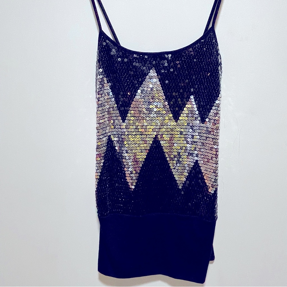 Spaghetti Strap Sequin Front Top. - image 1